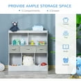 thumbnail image 5 of Homiyad Kids Bookcase, Toy Storage Organizer Cabinet, Children Display Bookshelf with Drawers for Toys, Clothes, Books, Gray, 5 of 8