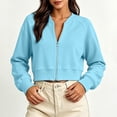thumbnail image 4 of jjayotai Womens Zip up Sweatshirts Jackets Long Sleeve Casual Loose Outwear with Pockets, 4 of 6
