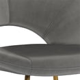 thumbnail image 3 of Barrett Mid Century Modern Accent Chair in Gray Velvet Fabric, 3 of 10