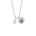 thumbnail image 2 of Delight Jewelry Silvertone 3-D Pretzel Silvertone Script Initial Disc - D - Charm Necklace, 20"+3", 2 of 4