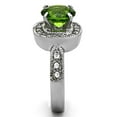 thumbnail image 4 of Womens Rings High polished (no plating) 316L Stainless Steel Ring with Glass in Peridot TK1227, 4 of 4