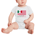 thumbnail image 2 of Proud to Be Mexican American Flag Cute Baby Clothes For Boy Girl (White, 6-12 Months), 2 of 5