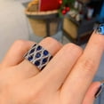 thumbnail image 1 of OUSITAID Gold Plated Rings Love Rings Stackable Rings for Women Rings for Women and Men 10 Blue Gift on Clearance, 1 of 6