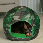 Maccabi Art Camouflage Ball Pet Bed for Dogs, Cats - Small