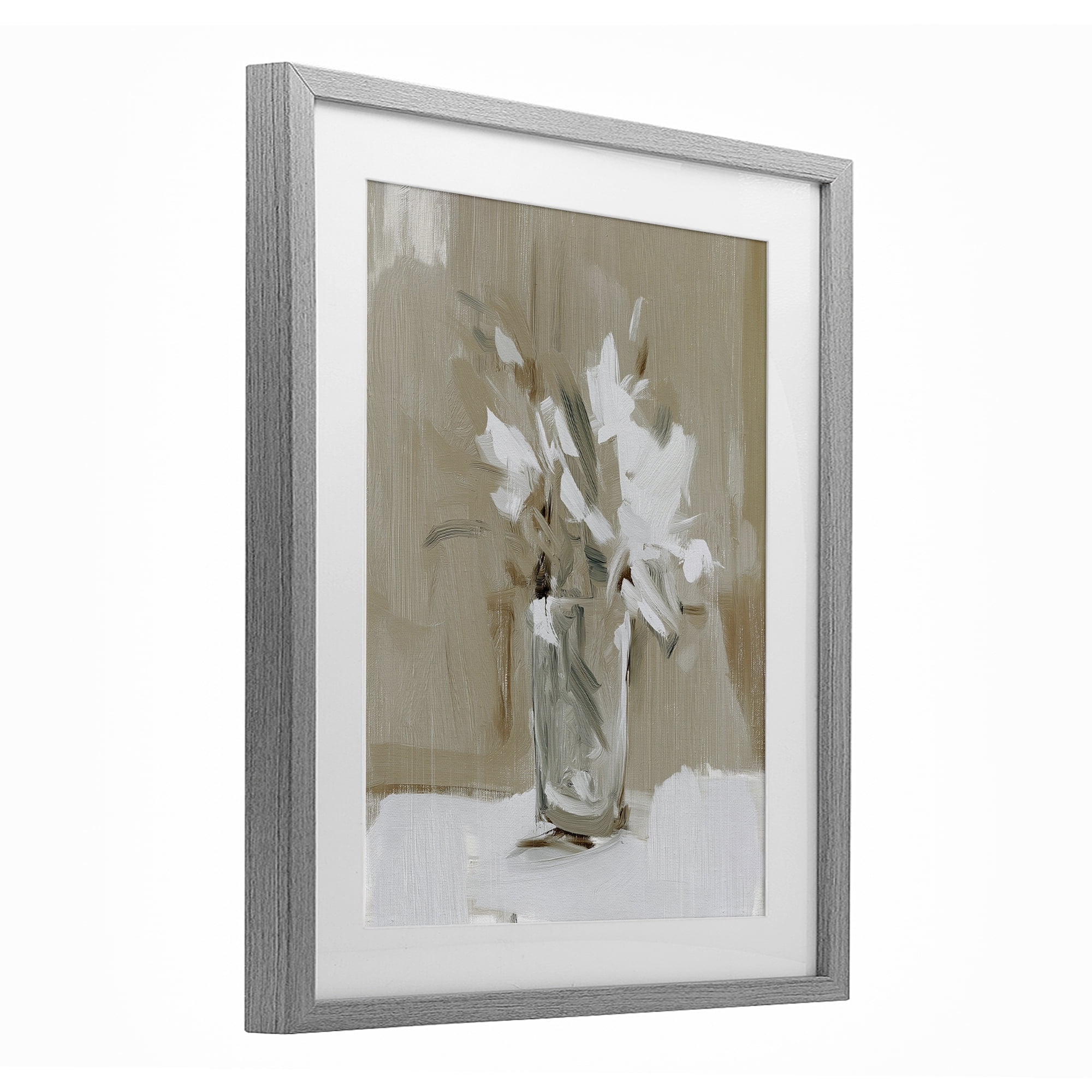 Stupell Industries Pure Forms Still Life Gray Framed Print Under Glass, design by Svetlana Aleynikova