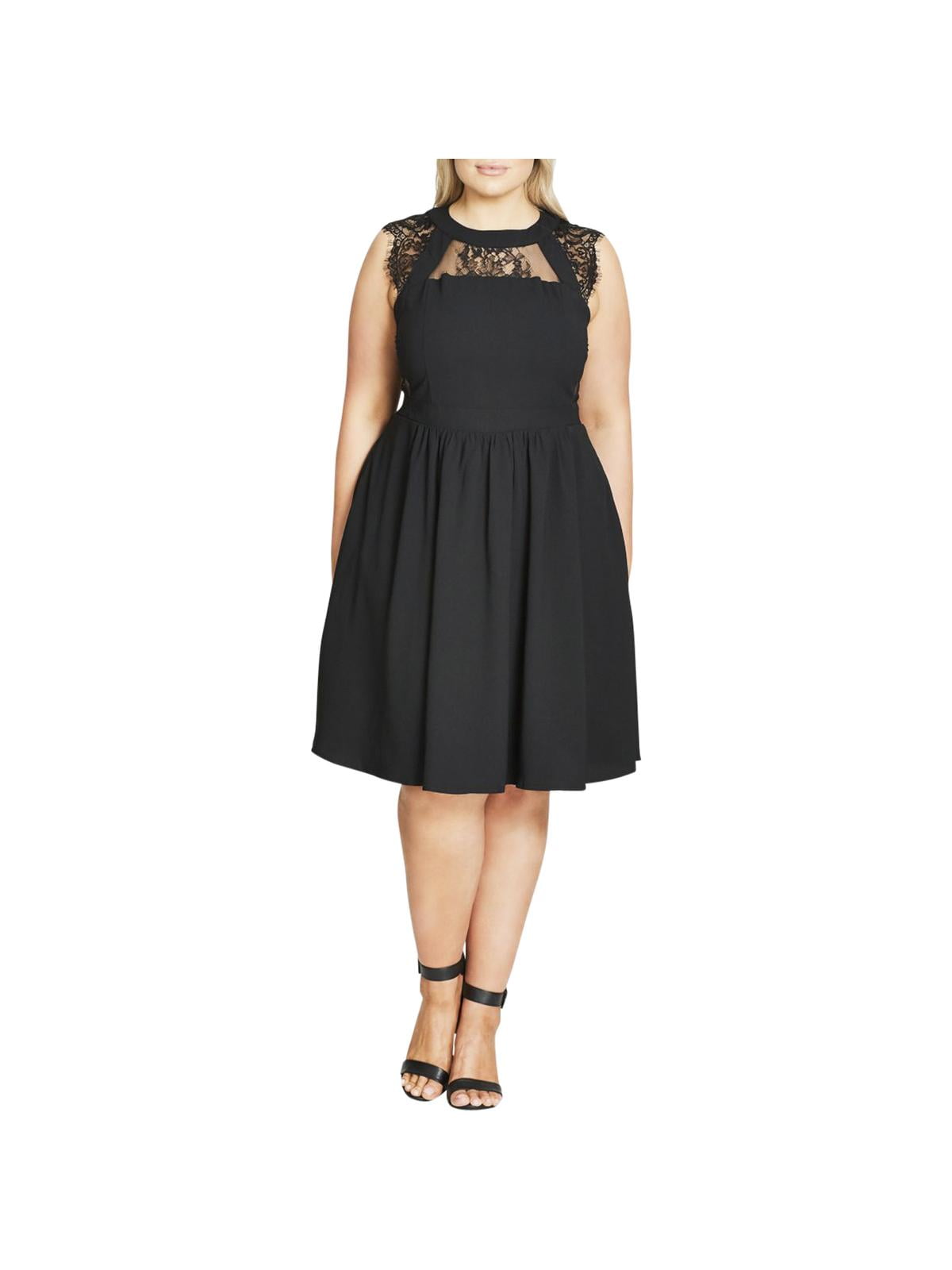 city chic black formal dress
