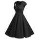thumbnail image 2 of Vestido de cóctel retro vintage de los años 50 con falda plisada y escote en V estilo rockabilly, 2 of 6