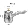 thumbnail image 3 of Turkish Coffee Pot, Turkish Coffee Maker, Chai Pot, Arabic Coffee Pot, Greek Coffee Pot, Greek Briki, Turkish Coffee Cezve, Turkish Coffee Pot Ibrik, Silver, 400 Ml / 13.5 Oz, 3 of 9