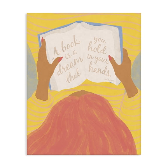 Stupell Industries Eclectic A Book Is A Dream Canvas Art, 16 x 20, by Kristina Hultkrantz
