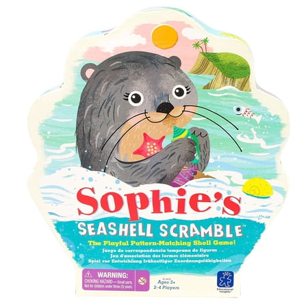Educational Insights Sophie s Seashell Scramble Game for Preschoolers & Toddlers Patterns & Matching Game Fine Motor Skills Ages 3+