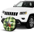 thumbnail image 2 of KAKALAD American Star Texas Green Buffalo Plaid 03 Spare Tire Cover Universal Vehicle Accessories Buckle Car Tools 14”in, 2 of 6
