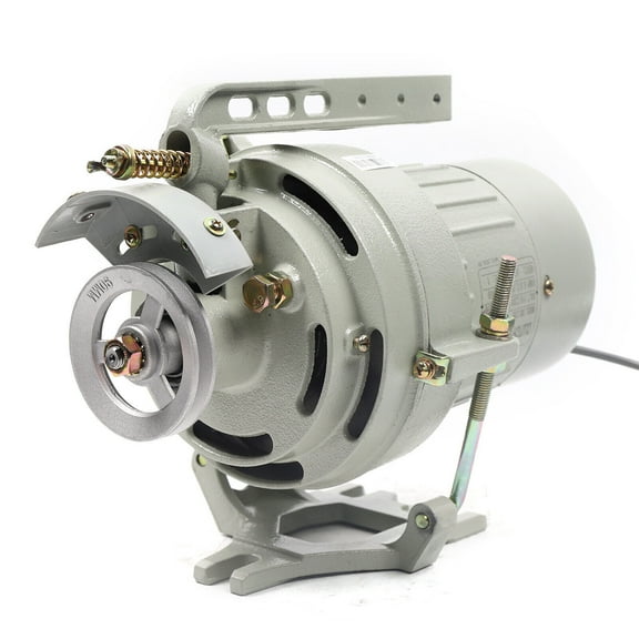 250W Clutch Motor for Industrial Sewing Machines 110 Volt 3450RPM Belt Guard Black