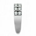 thumbnail image 5 of Dual Row Round Cut CZ Stainless Steel Wide Band Promise Wedding Engagement Ring Anillo Para Mujer, 5 of 5