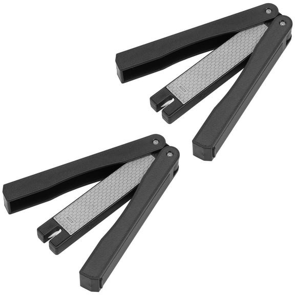 2Pcs Diamond 400/600 Grit Knife Sharpener Tool Fine Honing Sharpening Stone Tool Efficient Grinding Knife Sharpener for Kitchen