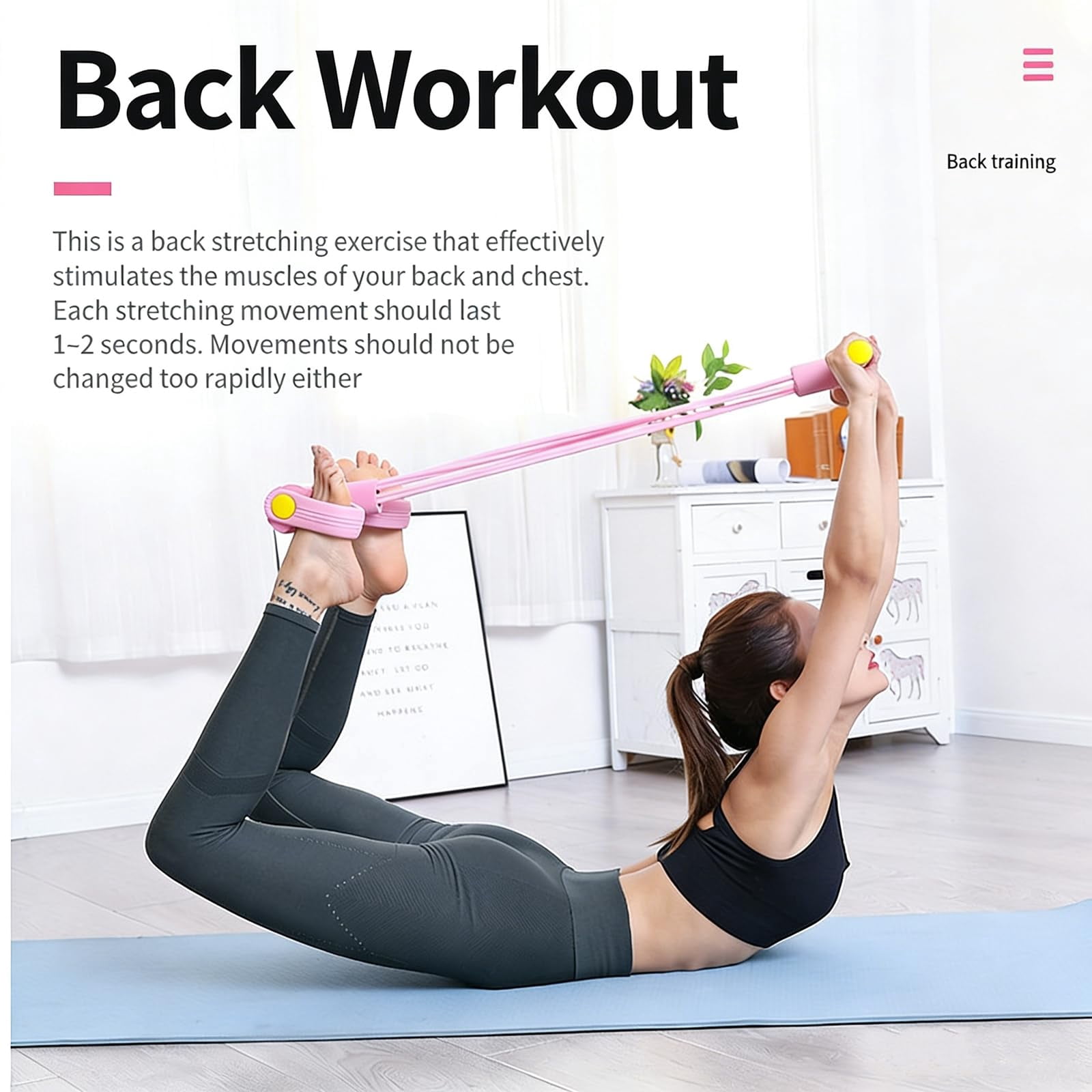 Fitness Resistance Bands with Foot Pedals, 8 Tube Pedal Resistance Device, Fashion Puller Exercise Equipment, Pedal Resistance Band with Handle