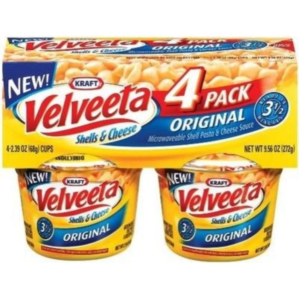 KRAFT SHELLS & CHEESE DINNER ORIGINAL CUPS 4 CT, 2.39 oz cups By