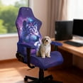 thumbnail image 2 of TSOVTHRID Wolf Butterfly Galaxy Print 4 PCS Gaming Chair Cover with Armrest Slipcovers Stretchable Machine Washable Computer Chair Seat Slipcovers Cat Scratch Proof, 2 of 6