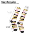 thumbnail image 5 of Daiia Sports Socks Gold Glittering Hearts and Flamingos Printed Novelty Crew Socks for Men Women Knee High Socks Cotton Socks Soft & Breathable Support Unisex Socks, 5 of 9