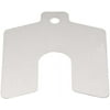 Stainless Steel Slotted Shim, Unpolished (Mill) Finish, 0.005" Thickness, 2" Width, 2" Length (Pack of 20)