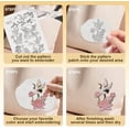 thumbnail image 4 of 23Pcs Cranes Water Soluble Hand Sewing Stabilizers 8.3"x11.7" Cranes Bird Landscape Embroidery Pattern Stabilizer 4 Sheets Animal Stick and Stitch Embroidery Paper Sticker, 4 of 8
