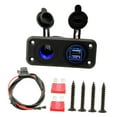 thumbnail image 4 of Panel de enchufe USB doble con tornillo Kit de adaptador de enchufe a prueba de agua Puertos USB dobles para coche, barco, vehículo marino, 4 of 8