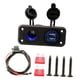 thumbnail image 4 of Panel del enchufe del del USB de 12V-24V de la motocicleta del coche para teléfonos /marino/móviles, luces LED azules shamjiam panel de enchufe usb del coche, 4 of 8
