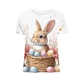 thumbnail image 5 of Warop T-shirt Décontracté pour Femme avec Imprimé de Pâques, Col Rond à Manches Courtes pour Usage Quotidien, 5 of 5
