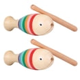 thumbnail image 3 of MasteelfCA 2 Sets Orff Instruments Wood Percussion Instruments Fish Shaped Woodblock Toys, 3 of 8