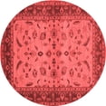 thumbnail image 1 of Ahgly Company Indoor Round Oriental Red Traditional Area Rugs, 4' Round, 1 of 4