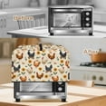 thumbnail image 3 of TSOVTHRID Rooster Chicken Sunflower Print Countertop Microwave Cover Stain-Resistant Convection Oven Cover Dust-Proof Toaster Oven Protector for Home Decor, 18.25"W x 14.5"D x 11"H, S, 3 of 7