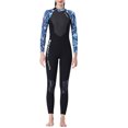 thumbnail image 2 of Sonducket Trajes de buceo DiveSail, traje de buceo para hombres y mujeres, traje de baño de manga larga, pantalones largos, traje de baño de cuerpo Deportes acuáticos Mujer Negro/Azul XL Sonducket OD003283-14, 2 of 6