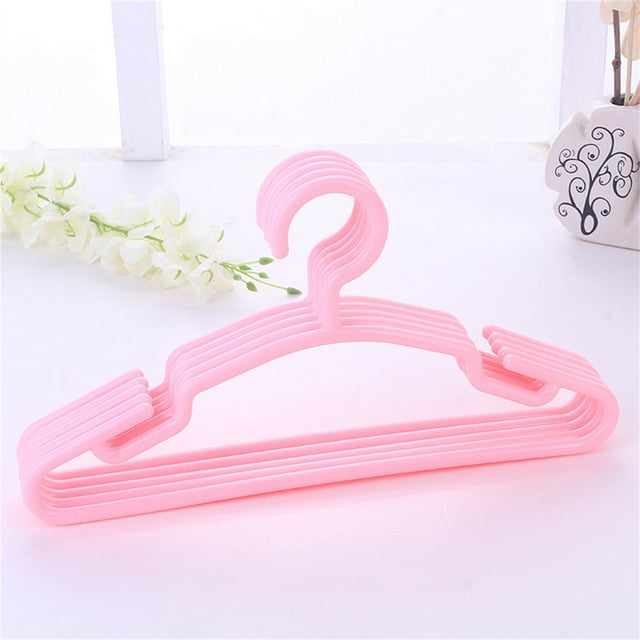10PCS Kids Hangers Plastic Non Slip Standard Multiple Colors Nursery Coat Hanger