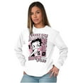 thumbnail image 3 of Betty Boop Kanji Hashtag Attitude Women's Long Sleeve T Shirt Brisco Brands S, 3 of 6