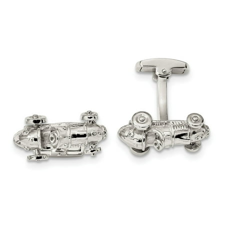 Mia Diamonds 925 Sterling Silver Classic Race Car with Moveable Wheels Cuff