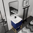 thumbnail image 4 of 24-Inch Freestanding Bathroom Vanity with Resin Basin, Modern Soft-Close Storage Cabinets, Space-Saving Furniture for Contemporary Bathrooms, 4 of 9