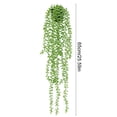 thumbnail image 3 of Artificial Succulent Hanging Potted Plant | Realistic Faux Greenery | Plastic Home & Living Room Decor | Low Maintenance | Indoor Faux Planter | 9x6.5x7.8cm Pot | 65cm Length, 3 of 7