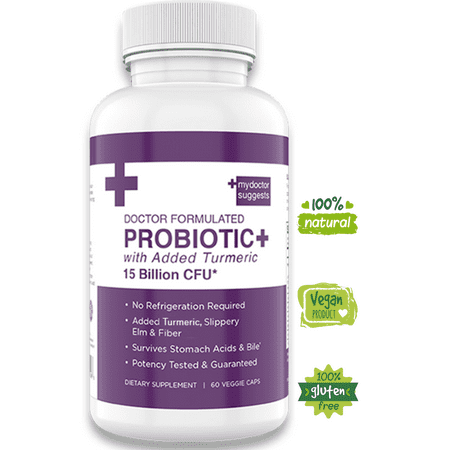 Probiotic Plus with Prebiotics and Added Tumeric - End Digestive System Issues for Women, Men and (Best Probiotic For Pregnant Women)