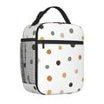 thumbnail image 2 of ZNDUO Lunch Bag, Large Durable Insulated Reusable, Office Work, School Picnic, Beach Lunch Box, Vintage Polka Dots Pattern Handheld Insulated Lunch Bag, 2 of 8