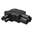 thumbnail image 1 of 3x Convertidor Adaptador de Corriente IEC320 C6 a C5 Curva Izquierda IEC 320 C6 Macho a C5 Hembra Duradero 2.5A 250V para Chasis Ups Pdu 3 piezas, 1 of 8
