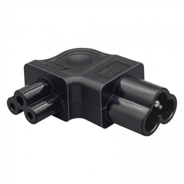 3x Convertidor Adaptador de Corriente IEC320 C6 a C5 Curva Izquierda IEC 320 C6 Macho a C5 Hembra Duradero 2.5A 250V para Chasis Ups Pdu 3 piezas