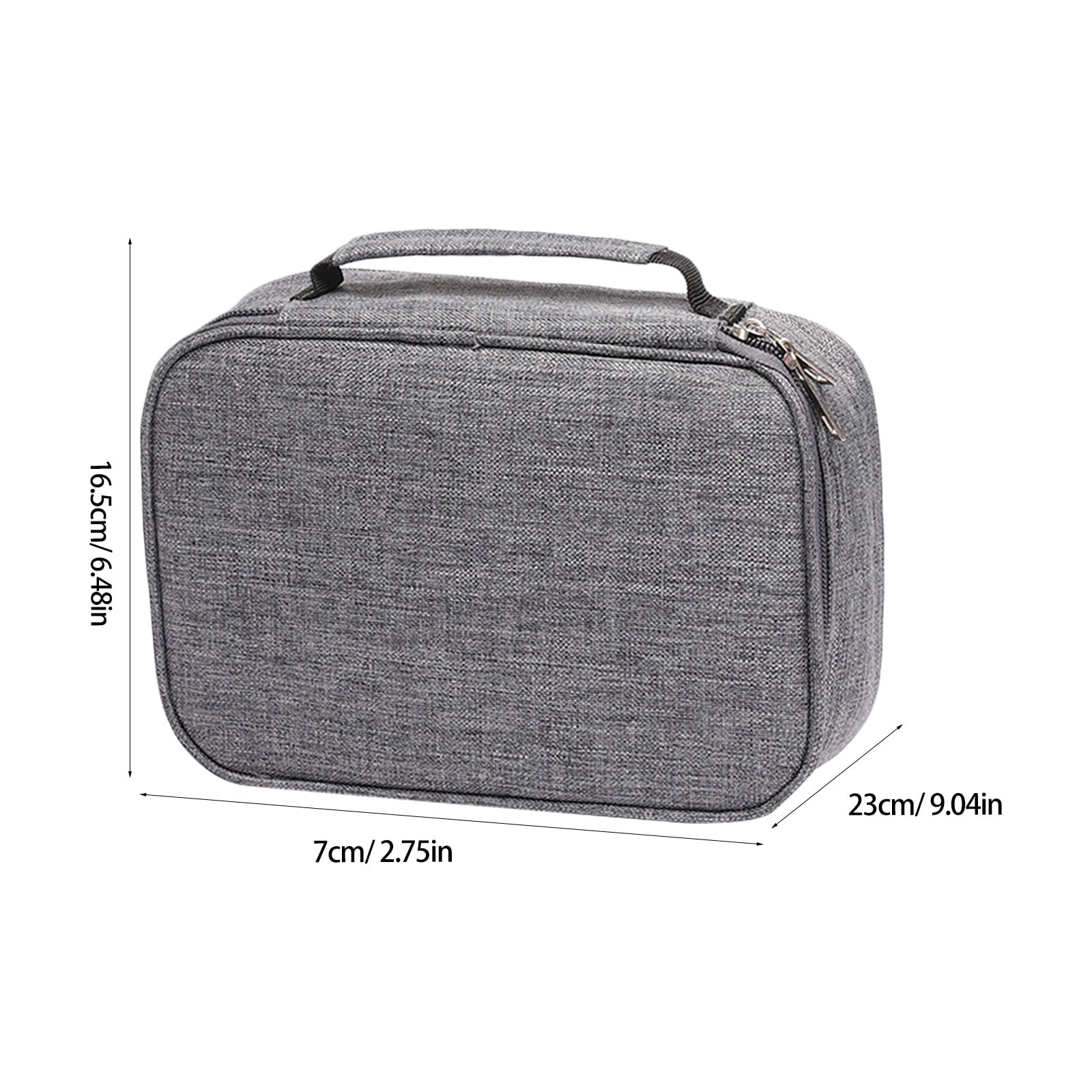OUNONA Large Grey Pencil Case with Zipper, 72-Slot Colored Pencil Holder for Art Supplies and Stationery Storage