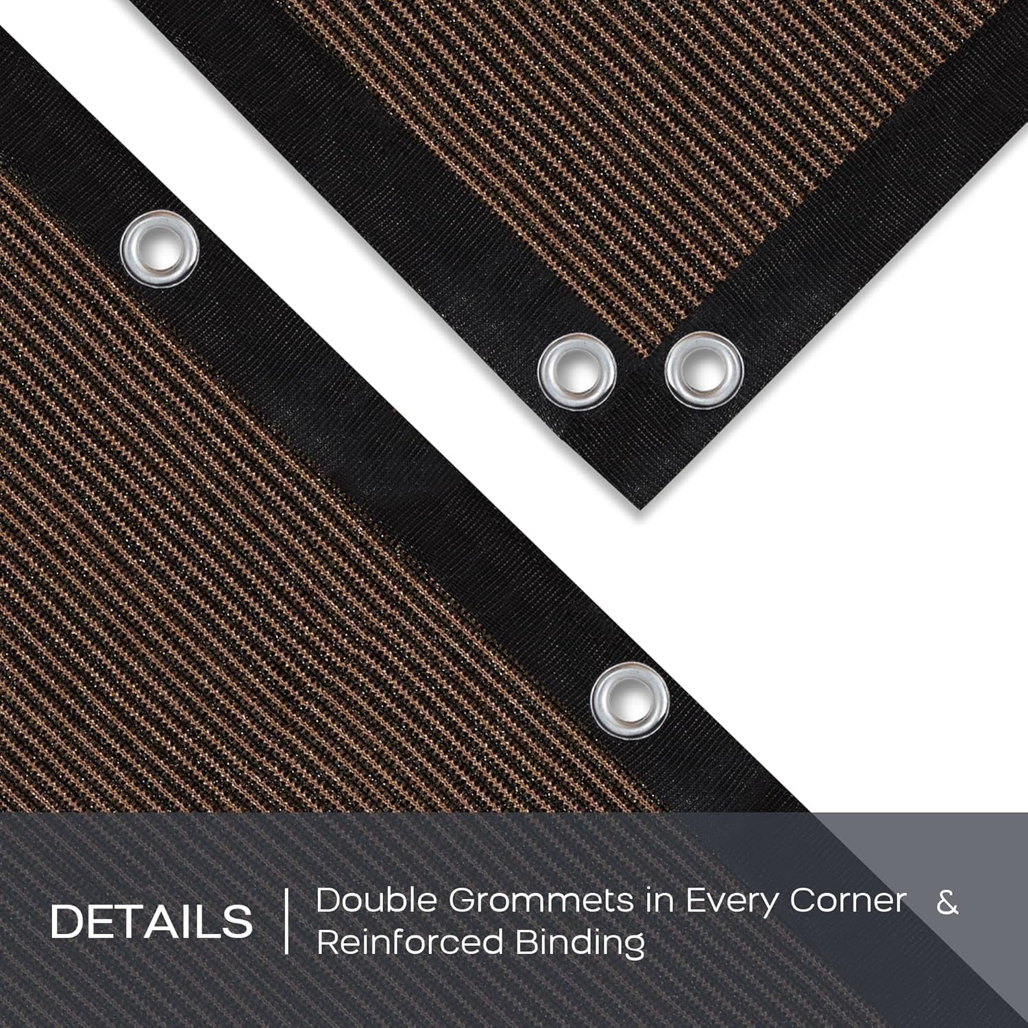 Shade Cloth, 90% Sun Shade Cloth with Grommets, Pergola Shade Cover Canopy, Mesh Tarp Sun Screens for Patio, Outdoor, Garden, Backyard - 6.5*10FT