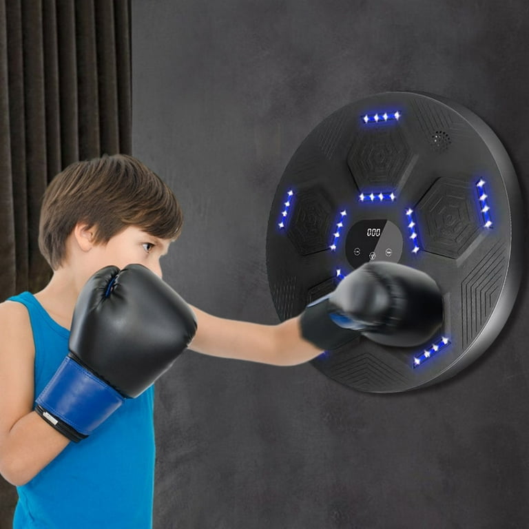 Music Boxing Machine Wall Mounted, Home Smart Boxing Equipment Electronic  Boxing Bag with Bluetooth Connection LED L… in 2023
