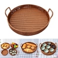 thumbnail image 5 of Handmade Storage Tray Food Snacks Container Storage Organizer Basket with Handle 30cmx4.5cm, 5 of 8