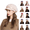 15# Beige, variant on Newsboy Hat Women Knit Crochet Flower Winter Beret Warm Beanie Cap Soft Vintage with Brim Fall Winter Fashion