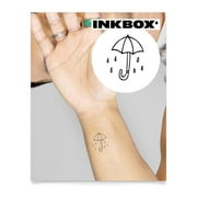 Inkbox Temporary Tattoos, Semi-Permanent Tattoo, One Premium Easy Long Lasting, Water-Resistant Temp Tattoo with For Now Ink - Lasts 1-2 Weeks, Rain On Me, 2 x 2 in