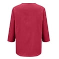 thumbnail image 5 of MSJUHEG Linen Shirts for Womens Cotton Linen Loose Blouses Gauze Shirts for Women Embroidered Top Cotton Gauze Tops for Women Linen Tops for Women Camisa Lino Mujer Basic Top Blouses Hot Pink 3XL, 5 of 9