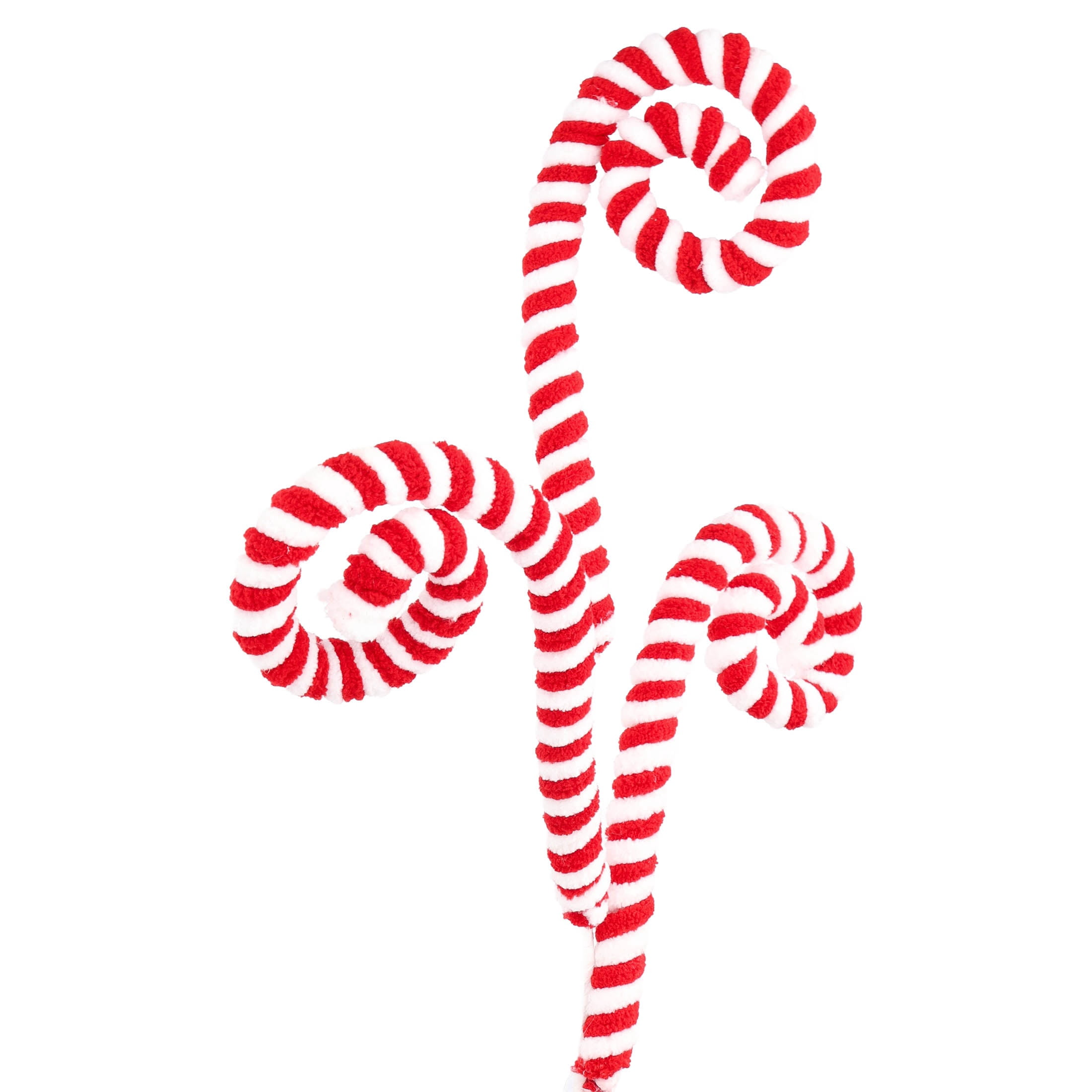 Red and White Candy Cane Swirl Decorative Christmas Pick, 19", by Holiday Time