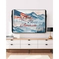 thumbnail image 5 of American Flag Outdoor TV Cover 40 to 43 Inch Weatherproof, 4th of July Independence Day Forest 600D Oxford TV Covers with Waterproof Zipper, Outside Flat TV Screen Protector Size 40"W x 25"H x 4.5"D, 5 of 7
