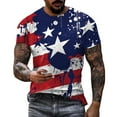 thumbnail image 7 of JLFKNG T Shirts For Man Independence Day Style Printed Patriotic Shirts For Men Short Sleeve Crew Neck Breathable Loose Fit Comfy Summer Clothes, 7 of 7